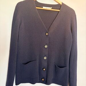 Tory Burch Navy Blue Cardigan Sweater